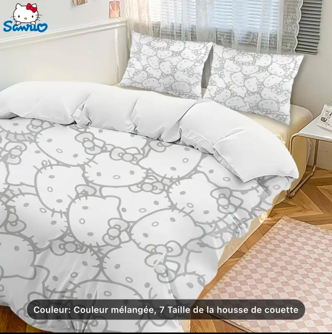 ensemble de housse de couette Sanrio Hello kitty 3 pièces